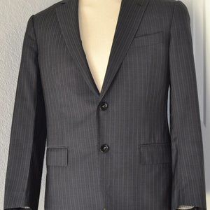 ERMENEGILDO ZEGNA ITALIANO PINSTRIPE MEN'S SLIM FIT BLAZER -   EURO 50